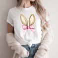thumbnail image 1 of Weiqiqre Women's Tops Happy Easter T Shirt Easter Bunny Shirt Cute Rabbit Graphic Tee Gift Spring Tees Tops, 1 of 4