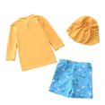 thumbnail image 3 of JTieacloth Boys UPF 50+ Sun Long Sleeve Swim Shirt And Swim Trunks Two Piece Rash Guard For Kids,Sizes 4-5 Years, 3 of 3