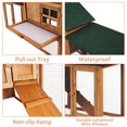 thumbnail image 4 of AKDSteel 2-Tier Wooden Chicken Coop with Run – Outdoor Waterproof Hen House, Double Doors, Removable Tray & Spacious Nesting Box for Garden or Backyard, 4 of 7