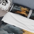 thumbnail image 4 of Designart "Polar Radiance Grey and Orange Smoke I" Abstract Bedding Covert Set - Abstract Grey Modern Bed Set With 2 Shams, 4 of 6