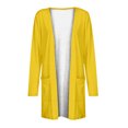 thumbnail image 4 of AherBiu Womens Cardigan Tops Long Sleeve Open Front Mid-Long Outwear with Pockets Spring Clothes, 4 of 5