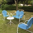 thumbnail image 2 of Crosley Griffith Ensemble de Canapé de Patio en Métal 4 Pcs, Bleu Ciel, 2 of 3