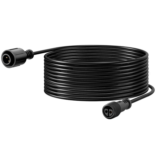 Waterproof Outdoor Extension Cord for Solar Lights, Perfect for Garden Spike & LED Strips - 5M 2-Pin, IP65 Rated