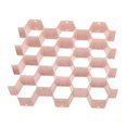 thumbnail image 1 of 18-Compartment Honeycomb Drawer Divider Organizer Ties Belts Organization - Pink, 1 of 8