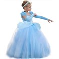 thumbnail image 3 of Axaxa Cendrillon Déguisement pour Filles Robe Cendrillon Robes de Princesse pour Filles Fête d'Halloween Cosplay avec Manchette 2-11T, 3 of 4