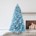 thumbnail image 2 of Home Heritage Snowdrift 6.5 Ft Pre-Lit Artificial Christmas Holiday Tree, Blue, 2 of 9