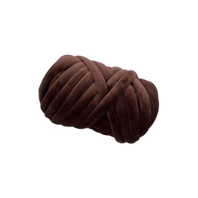 Chunky Yarn Durable Comfortable for Crocheting Hand Knitting Hand Knit Sweaters Weaving Coffee