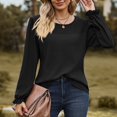 thumbnail image 4 of Timegard Blouse pour Femmes, Oeillets, Encolure Dégagée, Volants, Manches Longues, Hauts d'Automne Décontractés et Confortables, Couleur Unie, 4 of 8