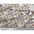 thumbnail image 2 of Soimoi Silk Fabric Geometric,Bird & Animals Patchwork Print Fabric by The Yard 42 Inch Wide, 2 of 3