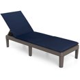 thumbnail image 2 of Costway Chaise Longue de Patio Fauteuil Inclinable avec Dossier Réglable à 3 Positions et Coussin Bleu, 2 of 8