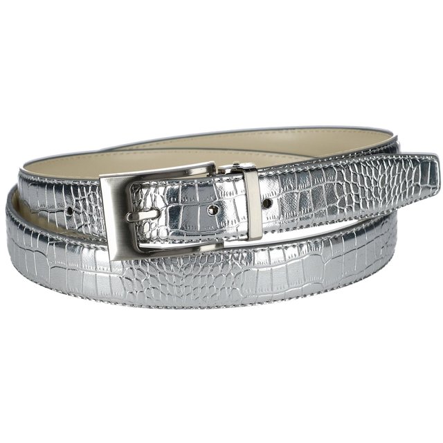 CTM® Ceinture en Cuir à Imprimé Croco