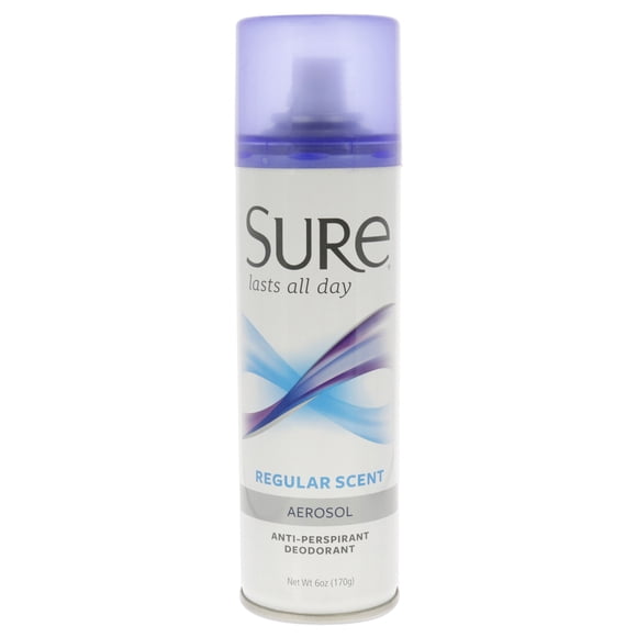 Aerosol Anti-Perspirant and Deodorant - Regular by Sure for Unisex - 6 oz Deodorant Spray