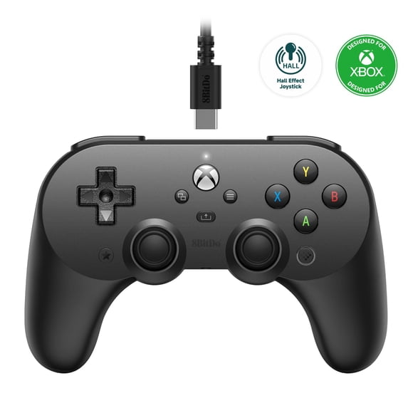 8BitDo Pro 2 Wired Controller for Xbox, Hall Effect Joysticks and Hall Triggers, 3.5mm Audio Jack, Compatible with Xbox Series X|S, Xbox One, Windows