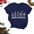 thumbnail image 1 of Amzcrzy Hauts d'Été pour Femmes Hauts de Noël Imprimés Col Rond Manches Courtes T-Shirt Haut Manches Courtes Col Rond T-Shirts pour Femmes Hauts Manches Courtes pour Femme, 1 of 4