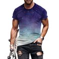 thumbnail image 1 of Bellella T-shirt Homme Col Rond T-Shirts Manches Courtes Hauts d'Été Mode Blouse Imprimée Numérique 3D Pull Homme Style A 3TG, 1 of 2