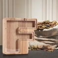 thumbnail image 3 of XZNGL Personalized Wooden Name Money Box Wooden Deposit Box Twenty Six English Letters, 3 of 6