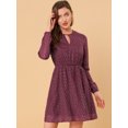 thumbnail image 4 of INSPIRE CHIC Robe Trapèze à Col en V Ras-du-Cou Métallique Brillante à Étoiles pour Femme, 4 of 6