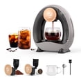 thumbnail image 1 of Single Serve Coffee Maker,1400Watts Fast Brew in 2minutes,Stylish＆Compact Design MINI Q 2 IN 1 Coffee Machines for K cup Capsules & Ground Coffee(Dark Grey), 1 of 8