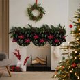 thumbnail image 4 of Christmas Decorations for The Home Winter Christmas Fireplace Strap Background Fabric Holiday Decorated Fireplace Scarf Christmas Decorations for Tree, 4 of 5