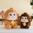 thumbnail image 2 of A Plush Banana Monkey Toy With Soft Material For Children Cuddly Jungle Companion Stuffed Animal Gift Educational Fun For All Ages, 2 of 4