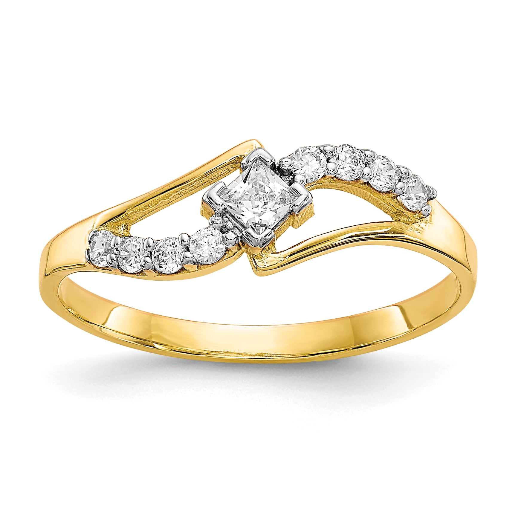 10k Yellow Gold Cubic Zirconia Cz Ring