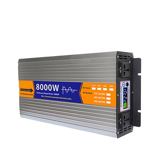 Pure Sine Save Inverter 8000W 6000W DC 12V/24V to AC Voltage Transformer Power Converter Solar ,Rapid Cooling with Minimal Noise