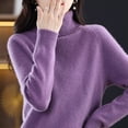 thumbnail image 1 of IMENGL Wool sweater turtleneck first line, Purple 2XL, Size M-2XL, 1 of 4