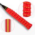 thumbnail image 3 of HEVIRGO Racket Sleeve Long Lasting Anti Slip Bright Color Anti-slip Overgrip Tennis Racquet Racket Grip for Tennis Racket,Black, 3 of 10