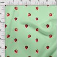 thumbnail image 3 of oneOone Silk Tabby Fabric Strawberry Fruit Printed Craft Fabric BTY 42 Inch Wide, 3 of 4