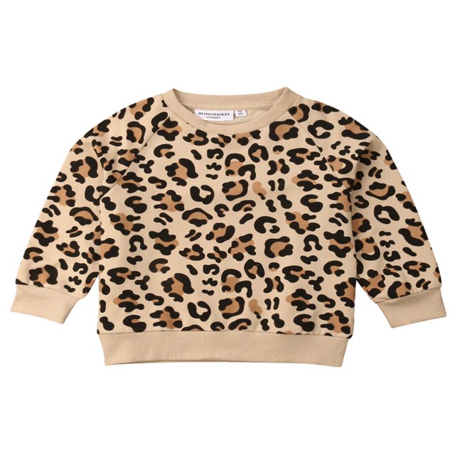 Ensemble de Sweat-Shirts à Imprimé Léopard Bébé Fille Garçon Enfant