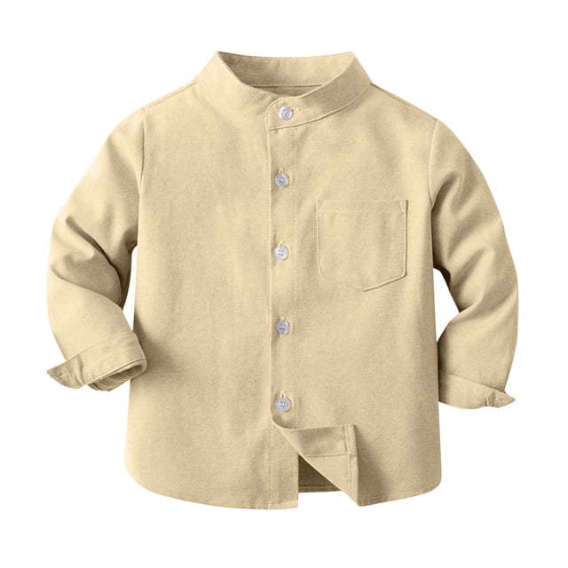Birdeem Blouse à Col Montant pour Garçons, Manches Courtes, Imprimé Mignon, Printemps et Été