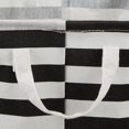 thumbnail image 3 of Design Imports CAMZ14344 Panier à Linge en Coton Polyester Enduit de PE Rayé Noir Rond 13.5x13.5x20, 3 of 4
