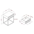 thumbnail image 5 of Furniture of America Giffore Metal 1-Drawer Side Table in Walnut, 5 of 5