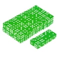 thumbnail image 3 of 100 x Translucent 16mm Six Sided Spot Dice Game Board Dice RPG Games Green, 3 of 9