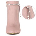 thumbnail image 3 of Unique Bargains Women's Rhinestone Pointed Toe Stiletto Heel Ankle Boot, 3 of 7