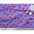 thumbnail image 2 of Soimoi Viscose Chiffon Fabric Raspberry,Strawberry & Cherry Fruits Print Fabric by Yard 42 Inch Wide, 2 of 3