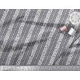 thumbnail image 3 of Soimoi Polyester Crepe Fabric Leaves & Floral Block Print Fabric by The Yard 52 Inch Wide, 3 of 3