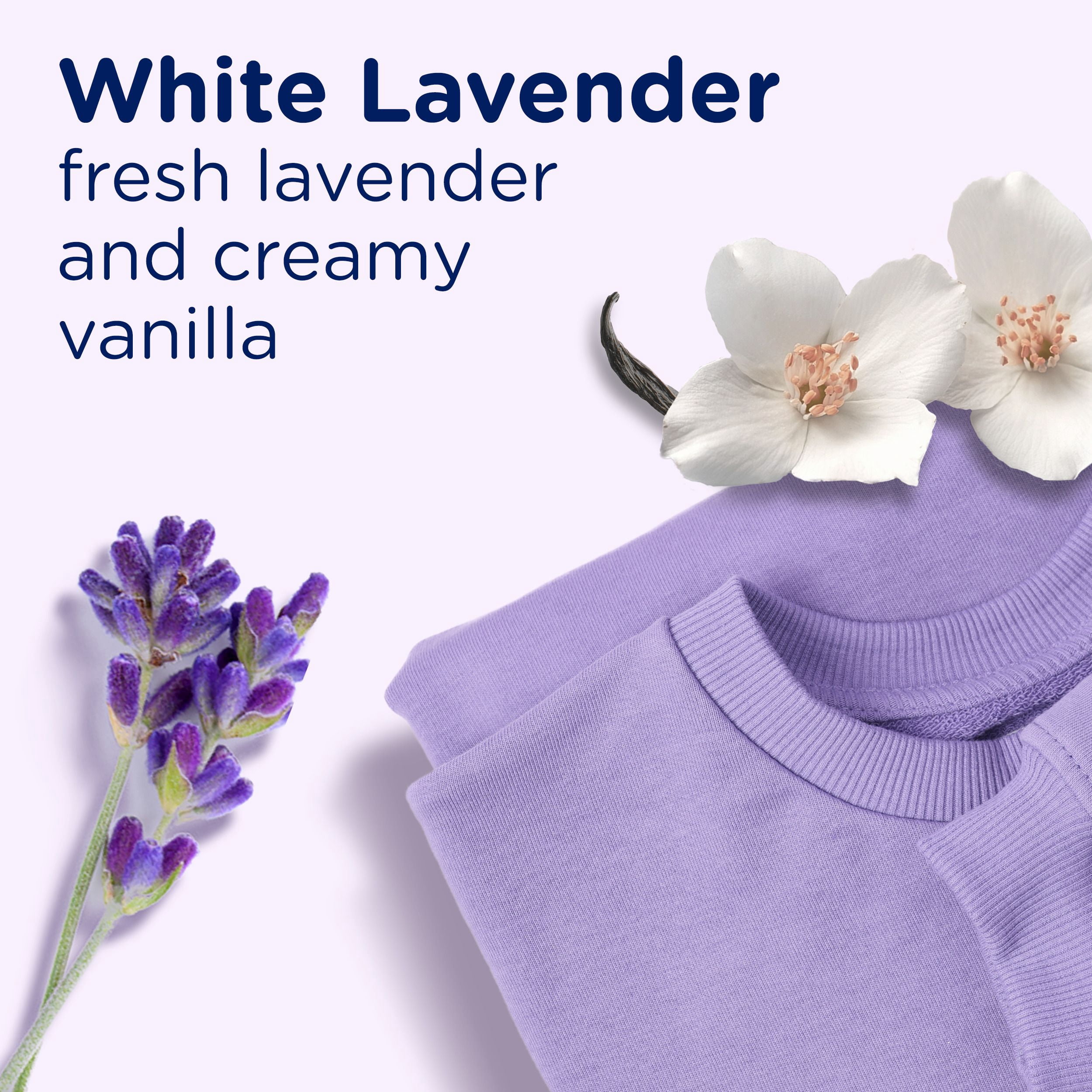 Downy Light Laundry Scent Booster Beads, White Lavender Scent, 680g, In-wash fabric beads designed to be gentle with a light boost of scent, No Heavy Perfumes