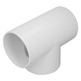 thumbnail image 3 of 3 Way Duct Connector Corrosion Resistant PVC T Shape Round Pipe Fitting 3 Holes Hose Adapter Splitter 4in, 3 of 14