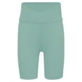 thumbnail image 3 of Doomiva Girls Athletic Swim Shorts Solid Color Shorts Sport Cheer Workout Running Dusty Green 120, 3 of 5