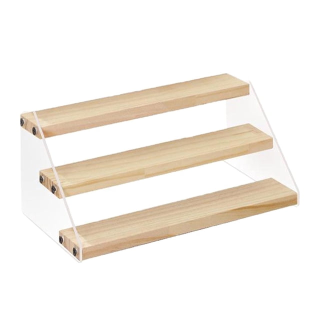 HILABEE Ladder Acrylic Stands, Riser Organizer Holder Multifunctional Three-tiers