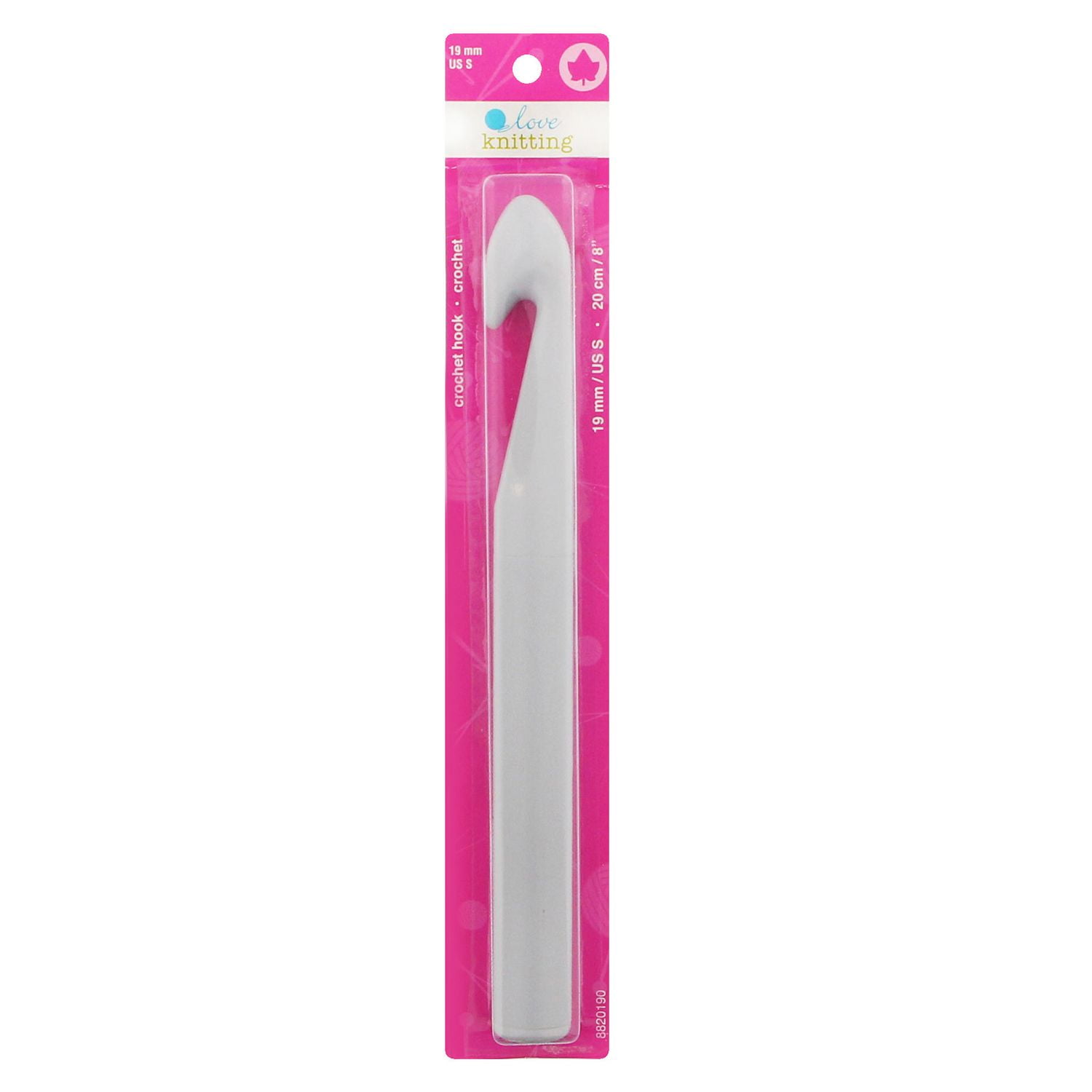 LOVE KNITTING Tunisian Crochet Hook, 6 mm (0.24 in) × 35 cm (13.8 in), 20 cm (7.9 in), 19 mm (0.75 in)