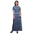 thumbnail image 1 of Bimba Robe Longue à Rayures en Rayonne Shibori pour Femmes, Robe de Plage Boho, Cocktail, Fête, Maxi, Fendue, Très Petite, 1 of 6