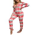 thumbnail image 4 of Combinaison Pyjama pour Femmes Christmas Cartoon une-Pièce de Nuit, 4 of 5