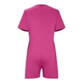 thumbnail image 4 of LSLJS Women's Summer Casual Short Sleeve Rompers Loose Shorts Overalls Jumpsuit with Pockets, 4 of 5