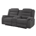 thumbnail image 2 of Causeuse Inclinable Grise de Luxe avec Console, 2 of 2