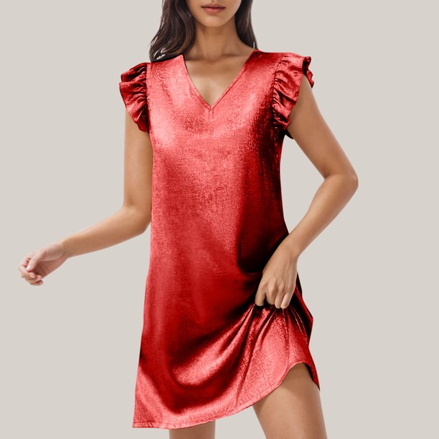 Ovzne Robes pour Femmes 2025 Robe Femmes Mode Couleur Unie Couleur Vive Jupe Courte Col en V Robe à Capuche Manches Printemps Robe Courte Liquidation