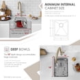 thumbnail image 4 of Stylish Undermount 16" Stainless Steel Single-Bowl Kitchen Sink S-309XG, 4 of 11