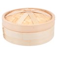 thumbnail image 1 of MasteelfCA 1 Set Handmade Bamboo Steamer Kitchen Food Steamer with Lid Cooking Tool, 1 of 8