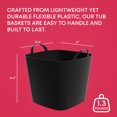 thumbnail image 3 of Life Story 26 Quart Flexi Tub, Versatile Storage Tote, Home Organizer, Black, 3 of 8